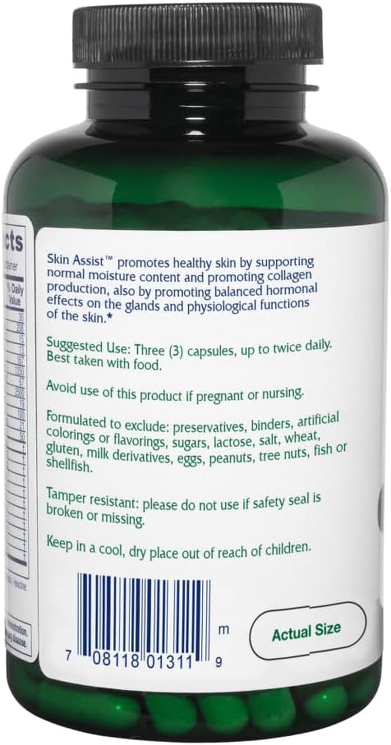 Vitanica Skin Assist, Skin Support, Vegan, 180 Capsules