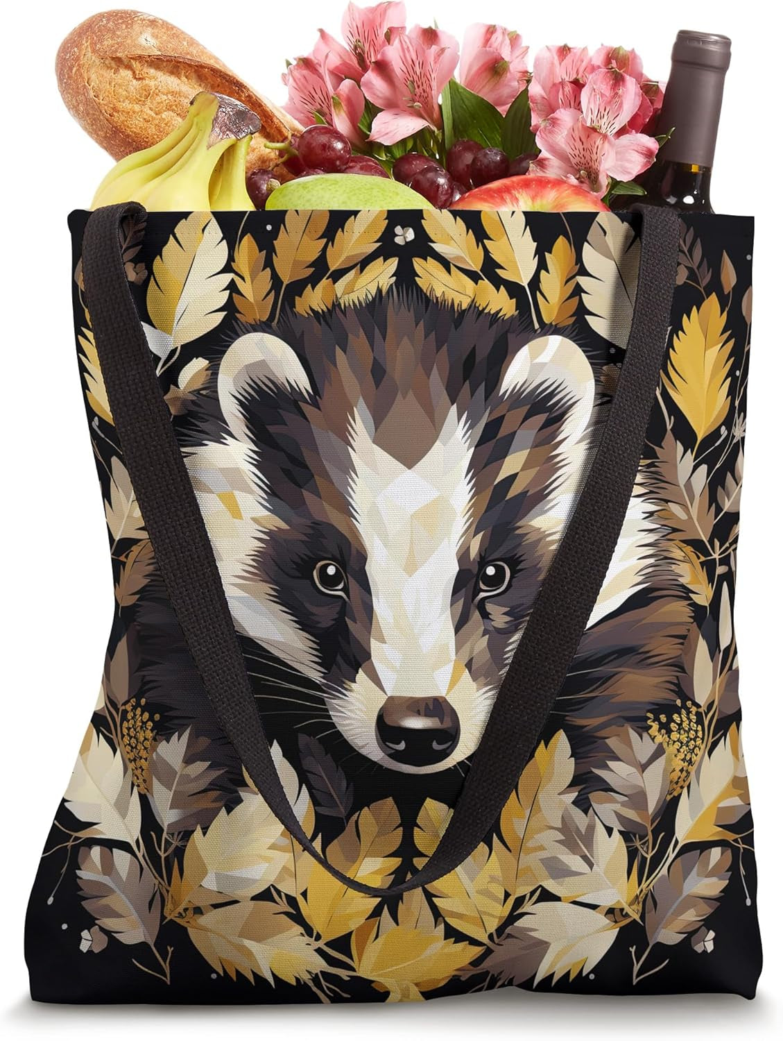 Badger Pattern Tote Bag