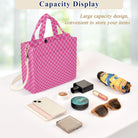 Pink Checkered Tote Bag for Women Large Corduroy Canvas Tote Bag Teacher Crossbody Bag for Office Travel College