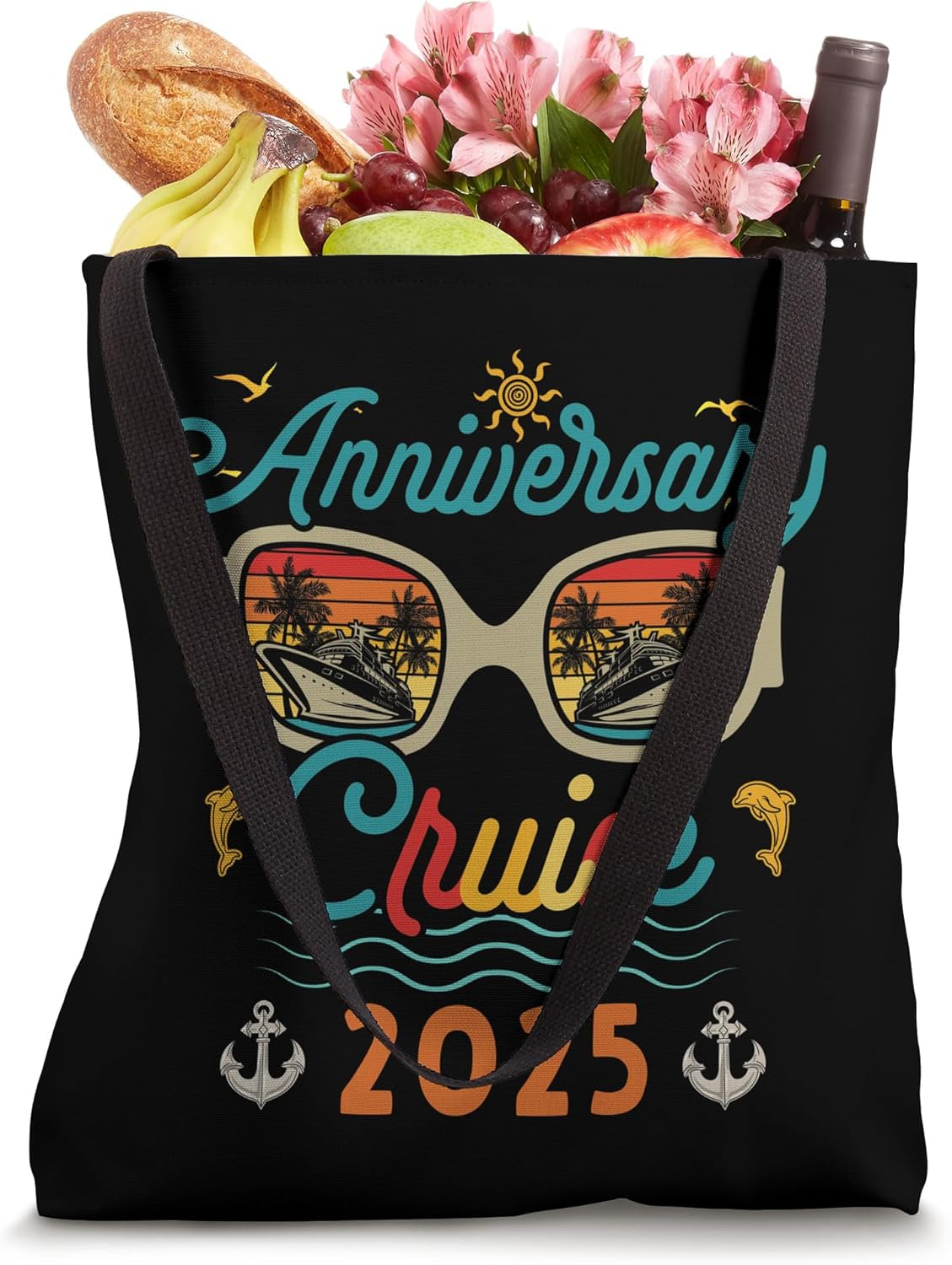Wedding Anniversary Cruise 2025 Cruising Vacation Matching Tote Bag