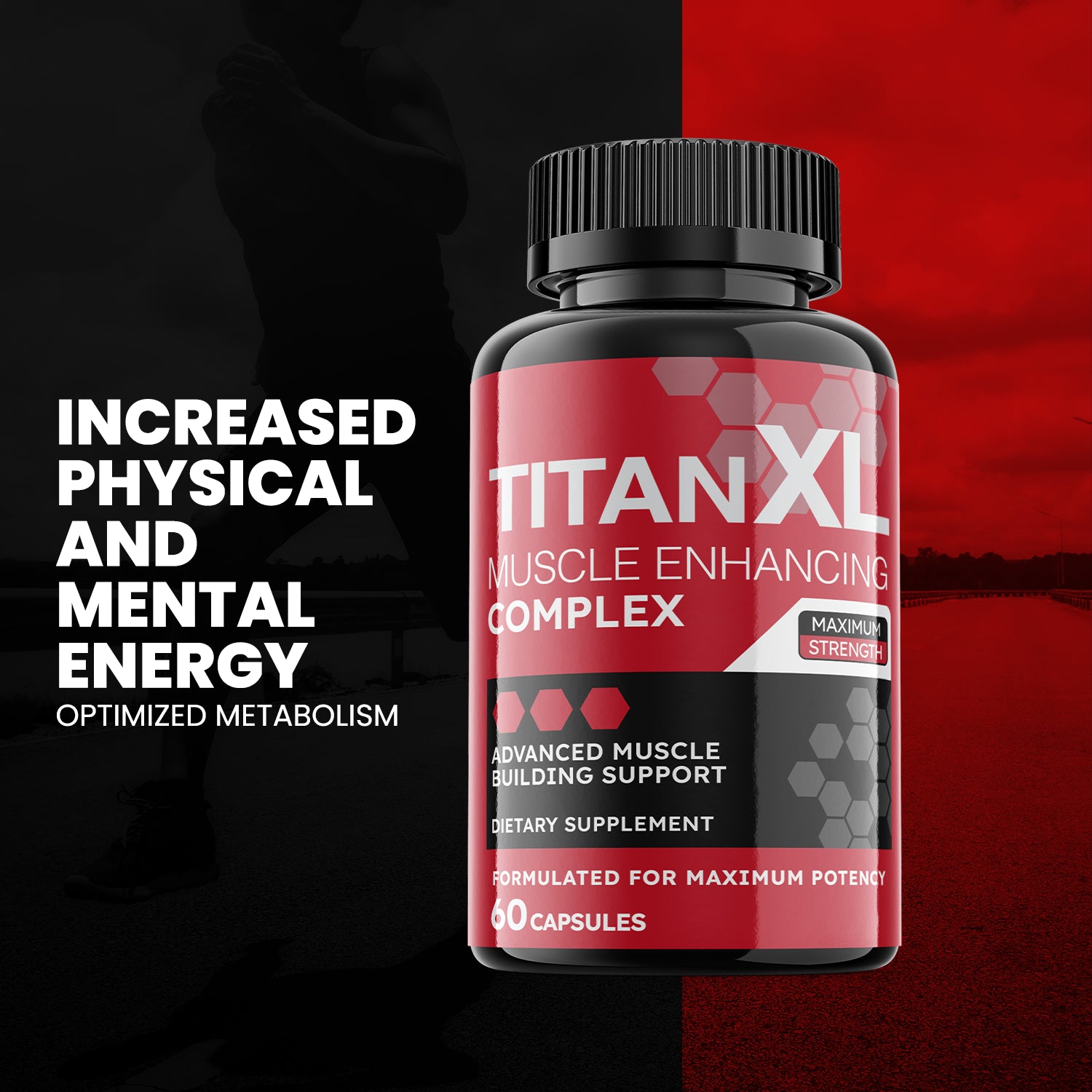 Titan XL - Male Virility - 3 Bottles - 180 Capsules