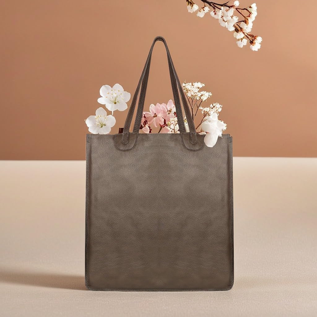 Vaan & Co. Tote – Upcycled Genuine Leather Shoulder Bag, Sustainable & Stylish Handbag for Everyday Use