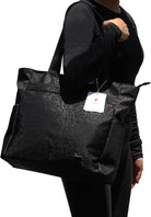 ESVAN Original Floral Tote Bag Large Shoulder Bag with Multi Pockets for Gym Travel Beach Daily Bags