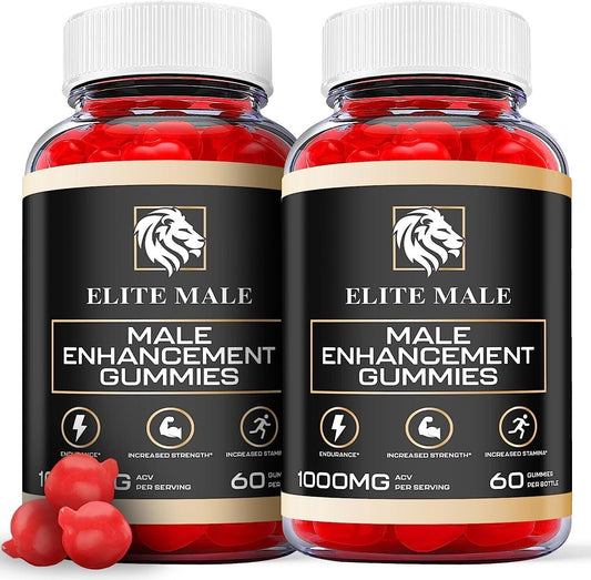 (2 Pack) - Elite Male Gummies - Male Enhancement Support Multivitamin - 120 Gums