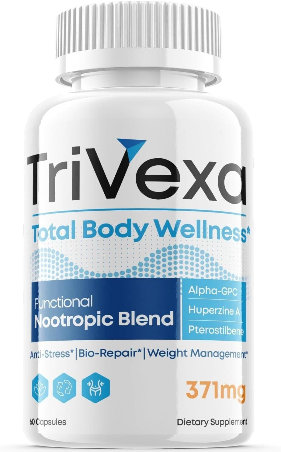 (1 Pack) Trivexa Total Body Wellness Capsules - Trivexa Nootropic Blend Support