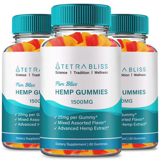 Tetra Bliss Gummies, Tetrabliss Gummy for Overall Health & Wellness (3 Pack)