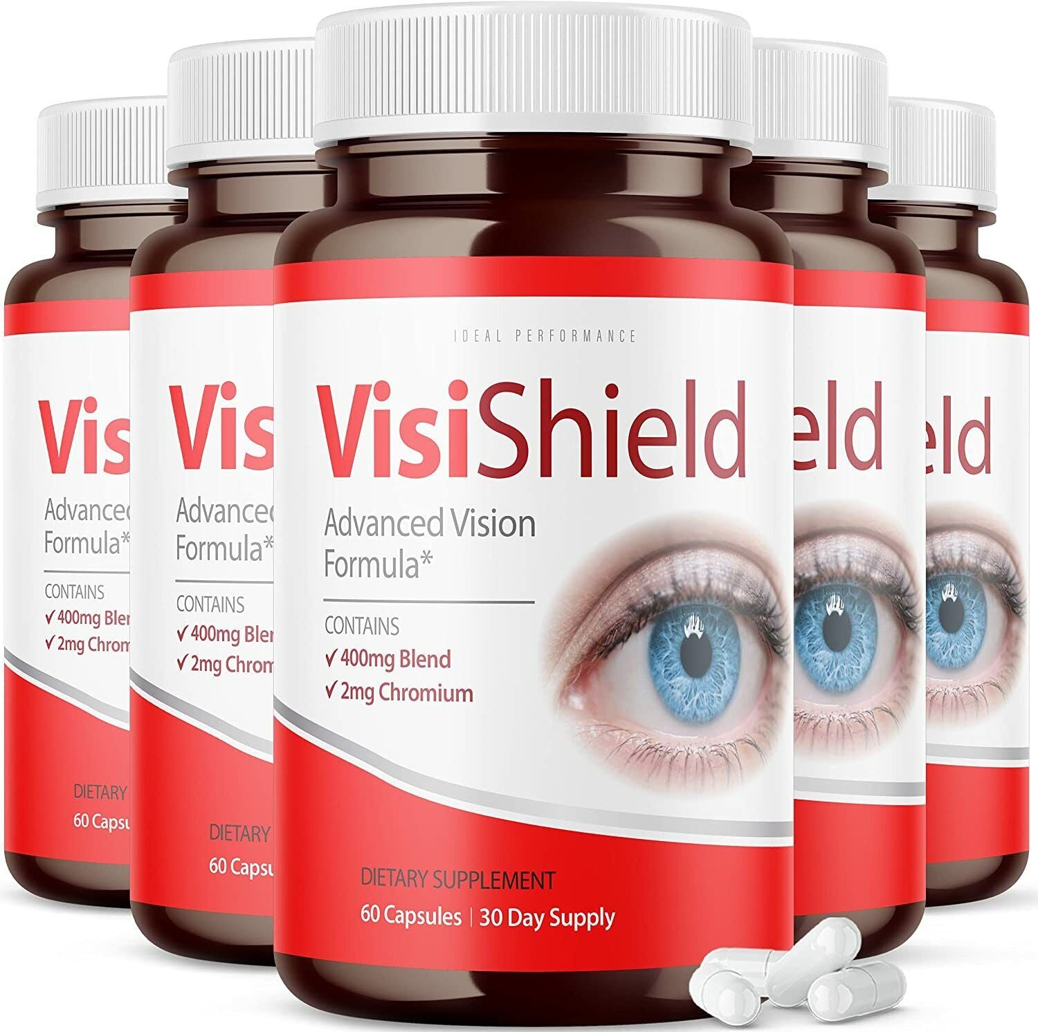 Visishield Advanced Vision Formula for Eyes Supplement Pills Vitamins (5 Pack)