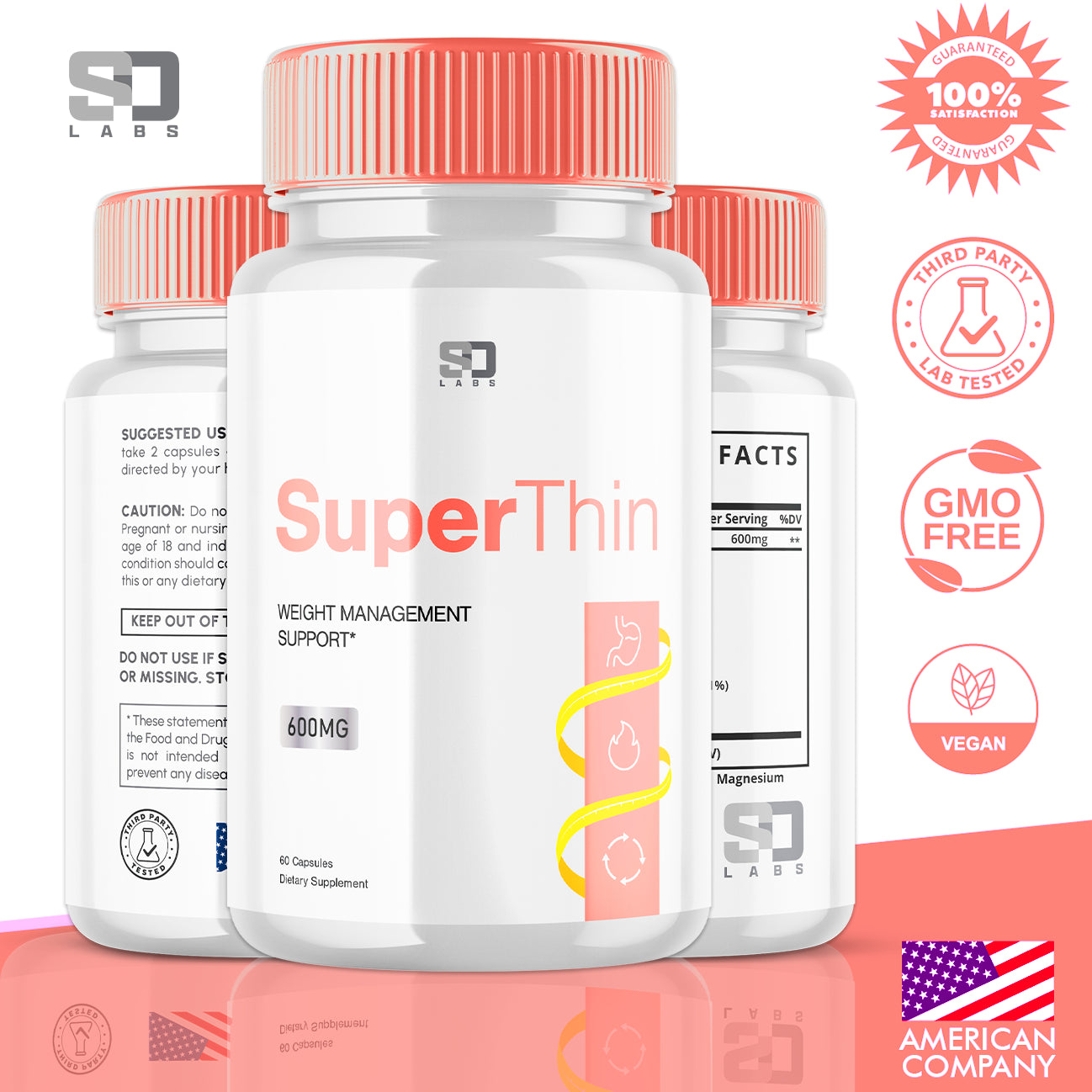 Superthin - Advanced Weight Support Supplement Natural Formula (5 Pack)