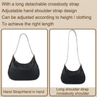 Shoulder Handbags for Women Crossbody Woven Leather Tote Shoulder Bag Purse Hobo Lightweight with Zipper Adjustable Strap
