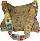 Women'S Boho Embroidery Crossbody Bag Hollow Out Crochet Knit Shoulder Bag Knited Bag Handbag Summer Beach Tote