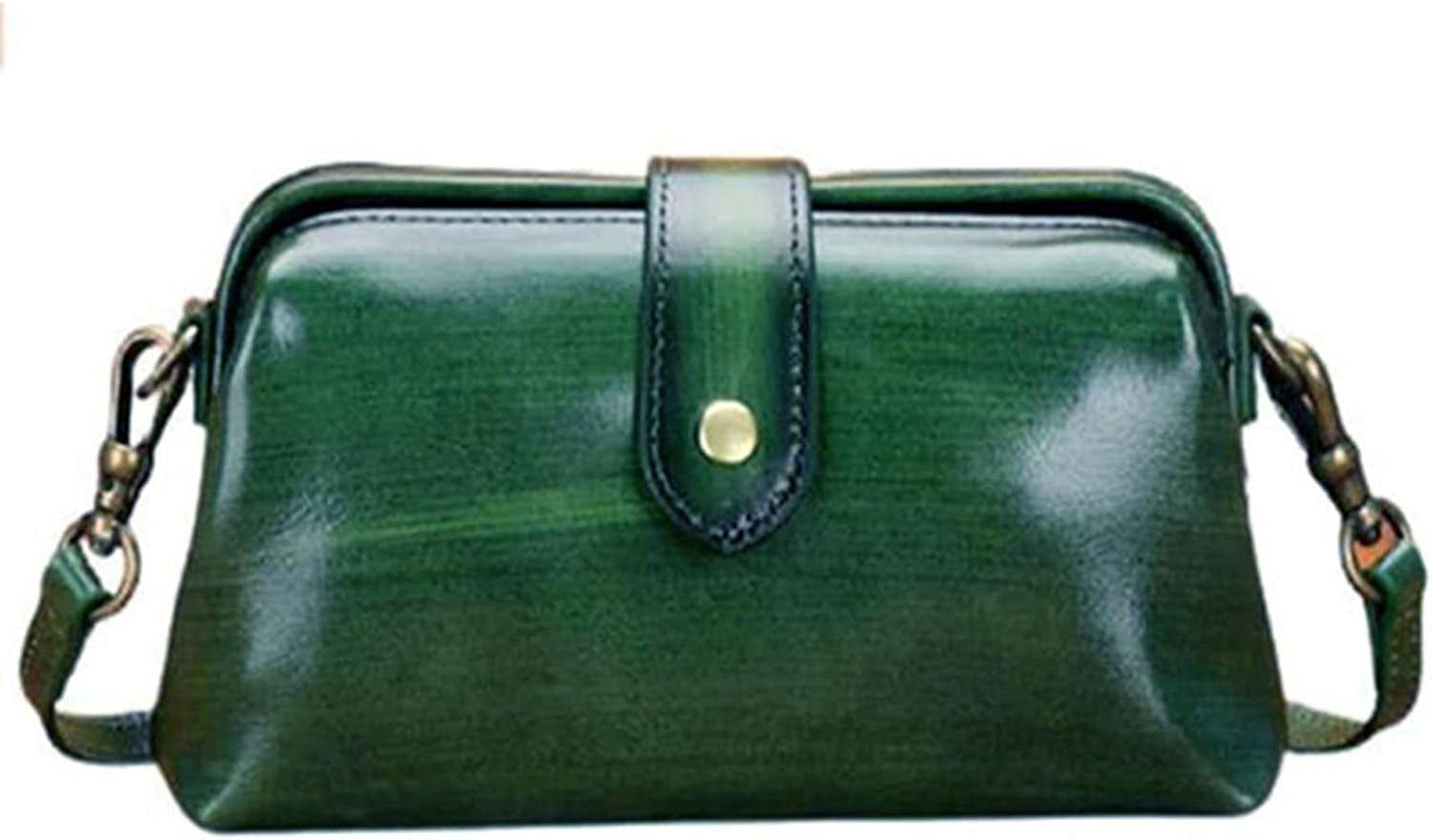 Vintage Doctor Bag Purse for Women – Handmade Leather Shoulder Bag, Retro Crossbody, Small Barrel Travel Handbag
