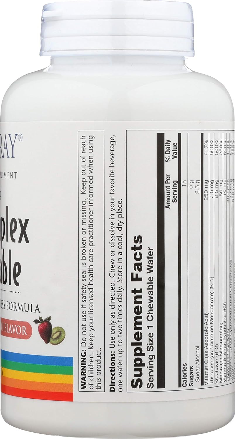 Solaray, High Potency B-Complex Chewable, Natural Strawberry Flavor, 50 Chewables