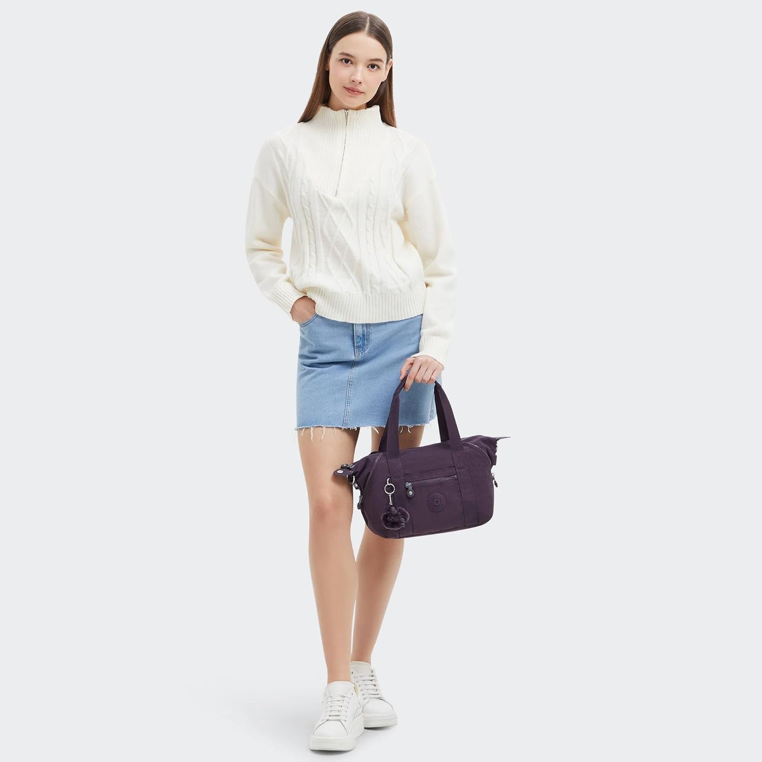 Kipling Women'S Art Mini Tote Bag, Lightweight Small Weekender, Travel Handbag