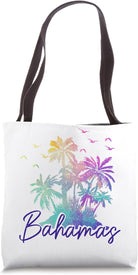 Bahamas Nassau Beach Vintage Palm Trees Vacation Tote Bag