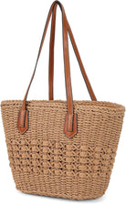Women'S Straw Hobo Bag Woven Shoulder Bag Large Tote Purse Summer Beach Handbag Handmade Top Handle Satchel Travel