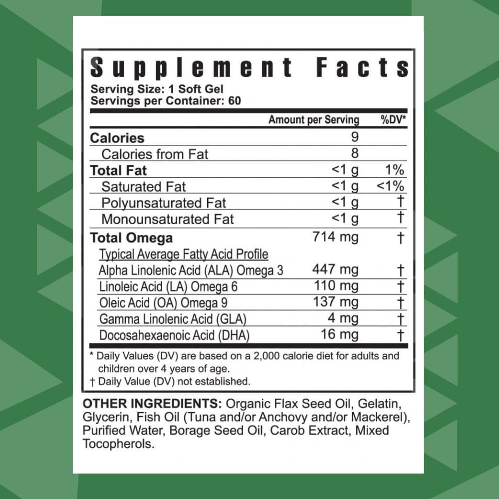 Youngevity Ultimate EFA - Organic Source of Essential Fatty Acids | Omega 3, 6, & 9 | Made from Borage, Flax & Fish Oil | 180 Count (180 Count (Pack of 1))