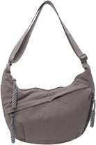 Nylon Corduroy Crossbody Bag Braided Zip Multi-Pocket Crescent Women Men Shoulder Bag Sling Hobo Dumpling Bag