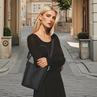 Bucket Bag for Women Vegan Leather Handbags with Removable Strap Small Shoulder Purse Crossbody Totes Bags