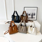 Women Trendy Bucket Bag Vintage Elegant Crossbody Bag Vegan Leather Tote Bag Hobo Shoulder Handbags Cluth Purse