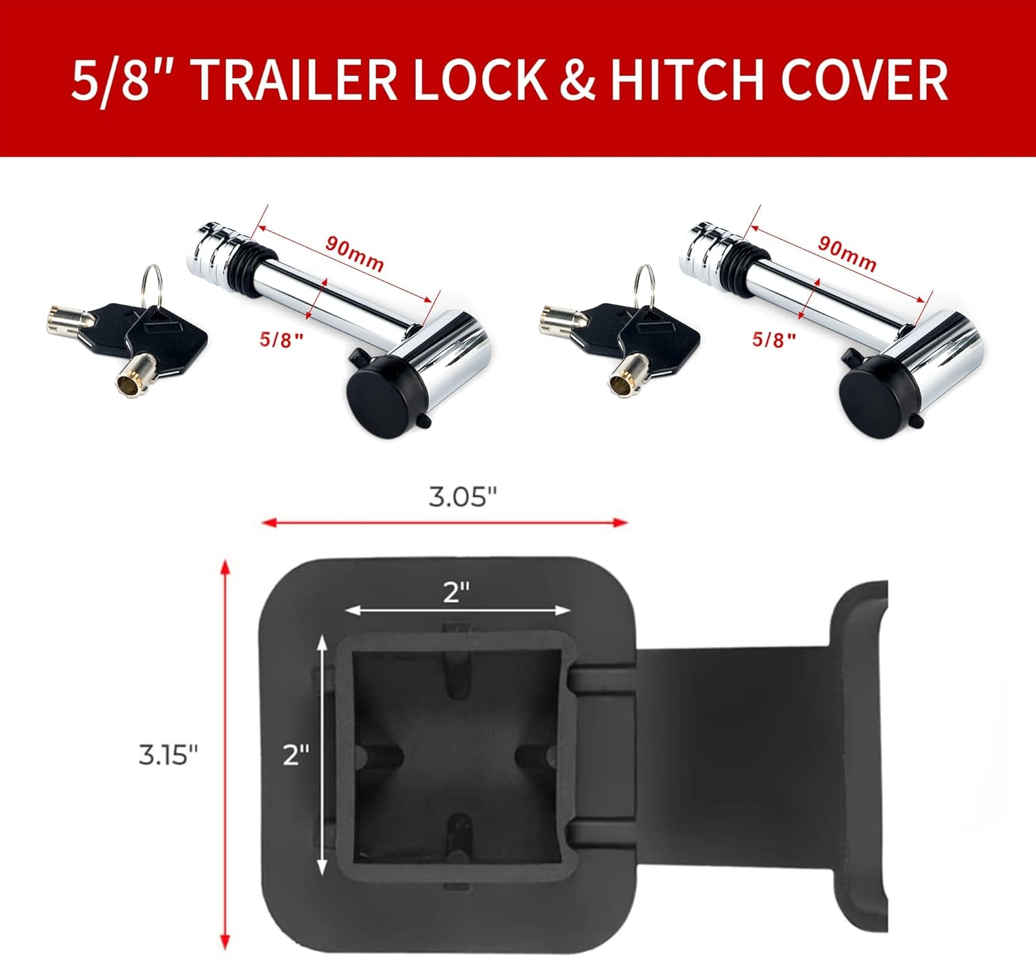 TYT Trailer Hitch Extension 457 Mm Trailer Extender, Trailer Hitch Extension For