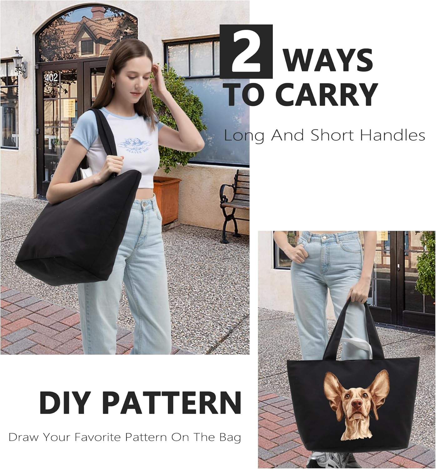 22'' 50L Large Canvas Bag, Extra Large Tote Bag for Women, Overnight Bags for Travel