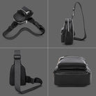 Peicees Mini Leather Sling Bag for Men Women Travel Daily Crossbody Bag Phone Holder