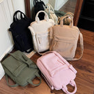 15.6 Inch Preppy Corduroy Laptop Bag for Women Girl Messenger Shoulder Bag for Computer or Tablet Work Tote Bags