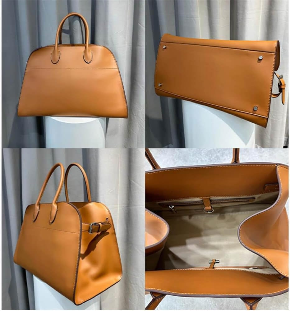 2025 Leather Tote Bag for Women, Large Leather Tote Bag Retro Top-Handle Bag Trendy Work Bag PU Leather Shoulder Bag