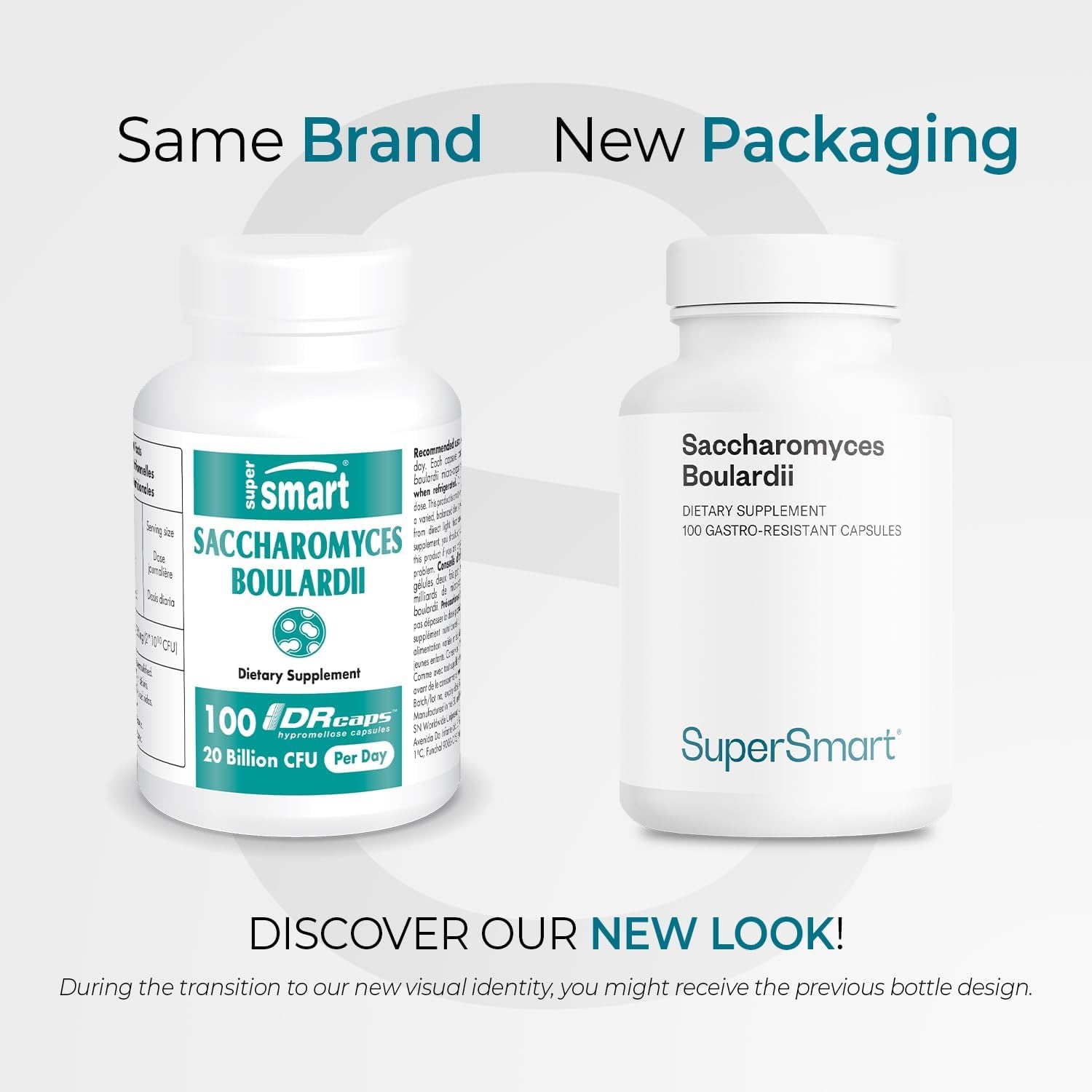 Supersmart - Saccharomyces Boulardii 20 Billion CFU per Day (High Strength) - Probiotic Supplement | Non-Gmo & Gluten Free - 100 Delayed Release Capsules