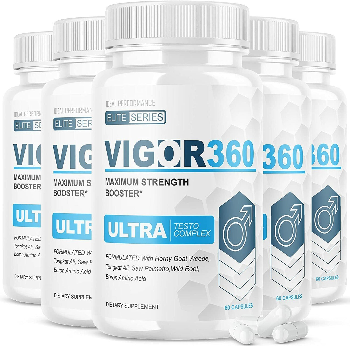 Vigor 360 Ultra Testo Complex Elite Series Vigor360 Capsulas Pastilla (5 Pack)