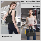 Urbanstand Mini Gym Bag for Women, 12 Inch Small Duffle Bag with Wet Compartment, Cute Gym Tote Bag for Girls Weekender Yoga Workout Work Dance, Black