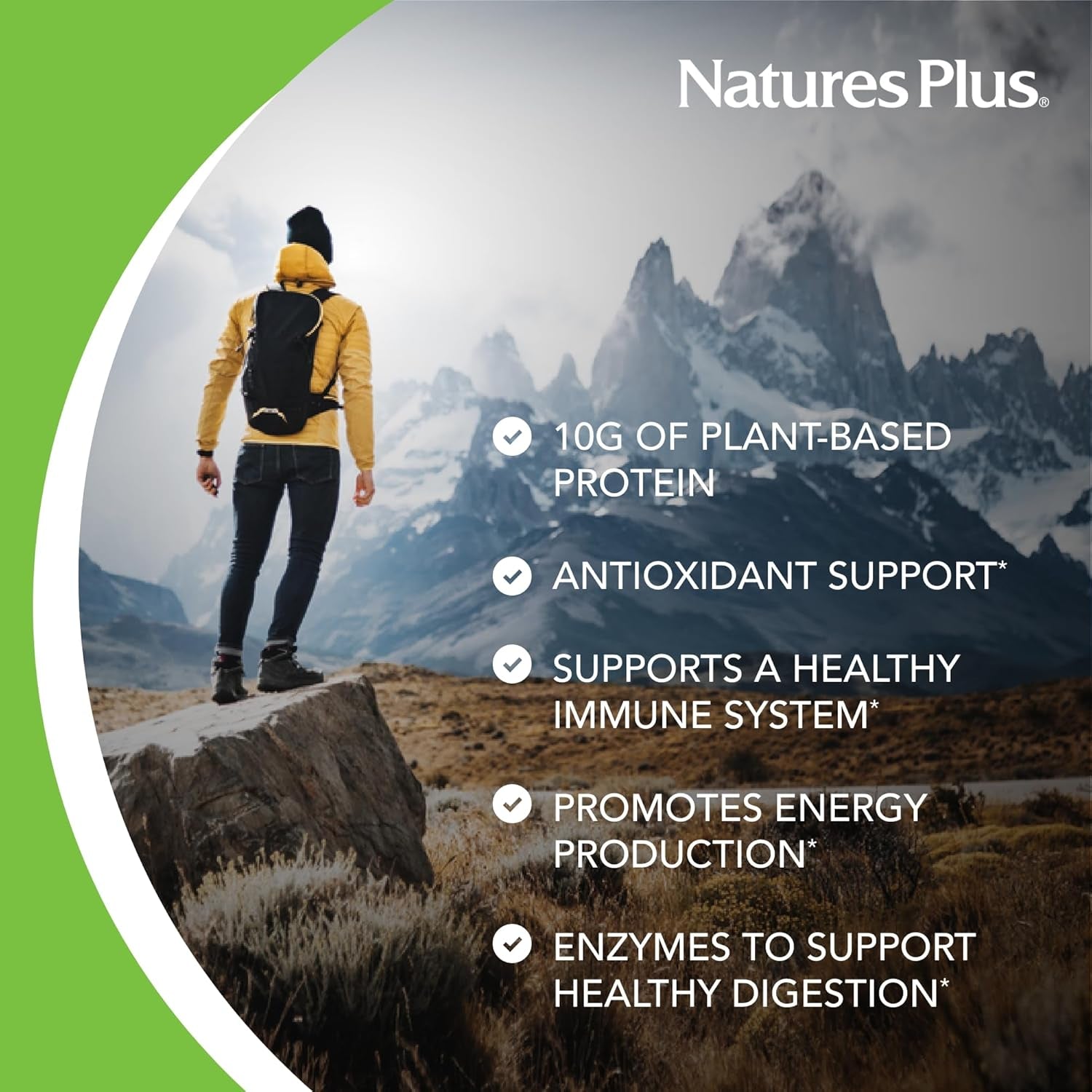 Naturesplus FRUITEIN Banana Orange Creme Shake - 2.8 Lbs - 10 Grams of Plant-Based Protein per Serving - Supports Energy & Immune System - Vegetarian, Gluten Free & Non-Gmo - 37 Servings