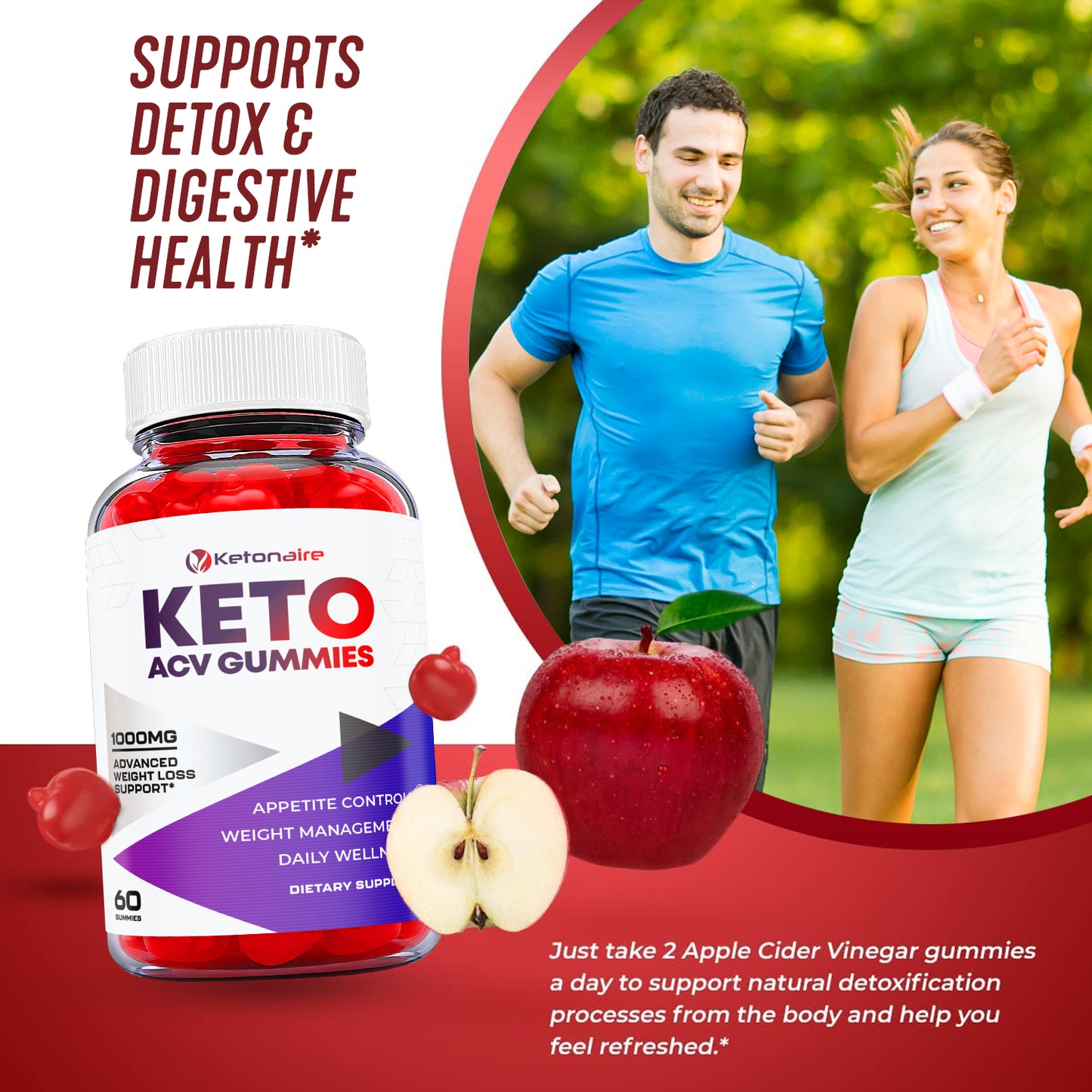 (1 Pack) Ketonaire Gummies - Ketonaire ACV Keto Gummies Weight Loss-60 Gummies