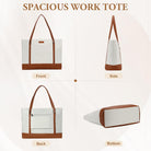 VASCHY Laptop Tote Bag for Women, Large 15.6Inch Computer Teacher Bag Purse Briefcase for Travel,Work,Business,Office