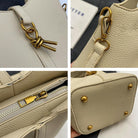 Women Bucket Bags PU Leather Hobo Bag Fashion Shoulder Crossbody Vintage Tote Small Handabg Purse (Beige, W23*H15*D13 Cm)