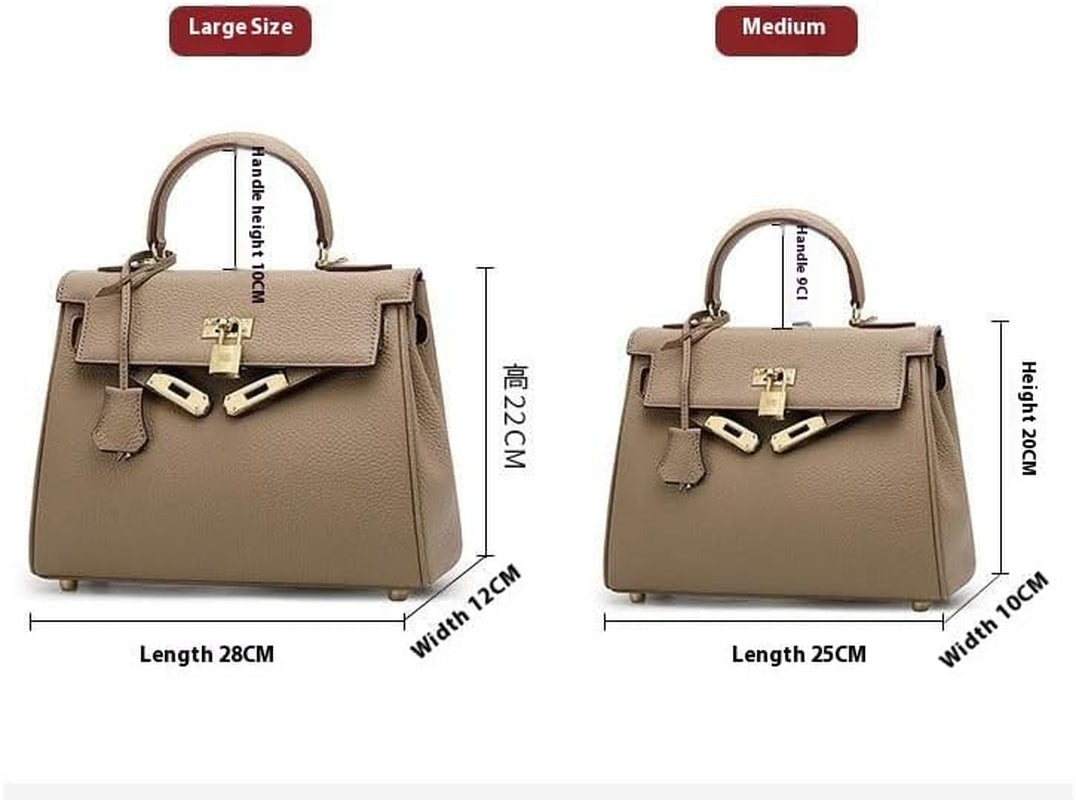 28 Waxed Thread Leather Handmade Bag - Original Version Top-Grain Cowhide Leather Crossbody & Tote Bag for Women