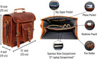 Leather Messenger Bag Shoulder Bag Cross Body Vintage Messenger Bag Satchel Man Purse Competible with Ipad and Tablet