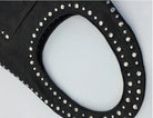 Y2K Crescent Hobo Bags Women 90S Trendy Studded Shoulder Satchels Crossbody Purse PU Leather Punk Underarm Tote Handbag