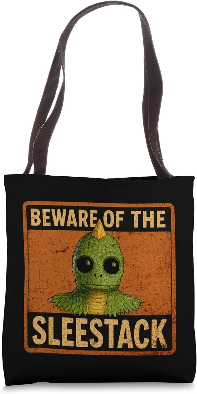 Beware of the Sleestack | Vintage Retro Monster Design Tote Bag