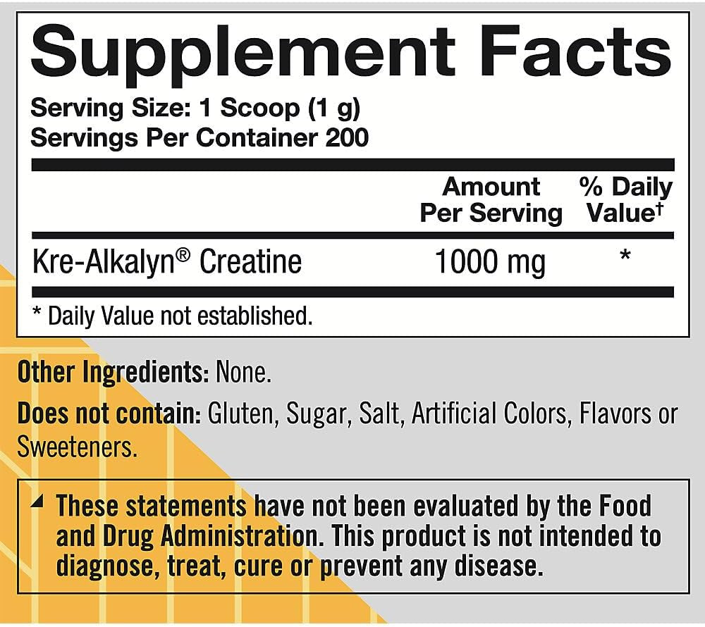 True Athlete Kre Alkalyn Powder - Helps Build Muscle, Gain Strength, and Increase Performance, Buffered Creatine - NSF Certified for Sport (7.05 Ounces Powder)