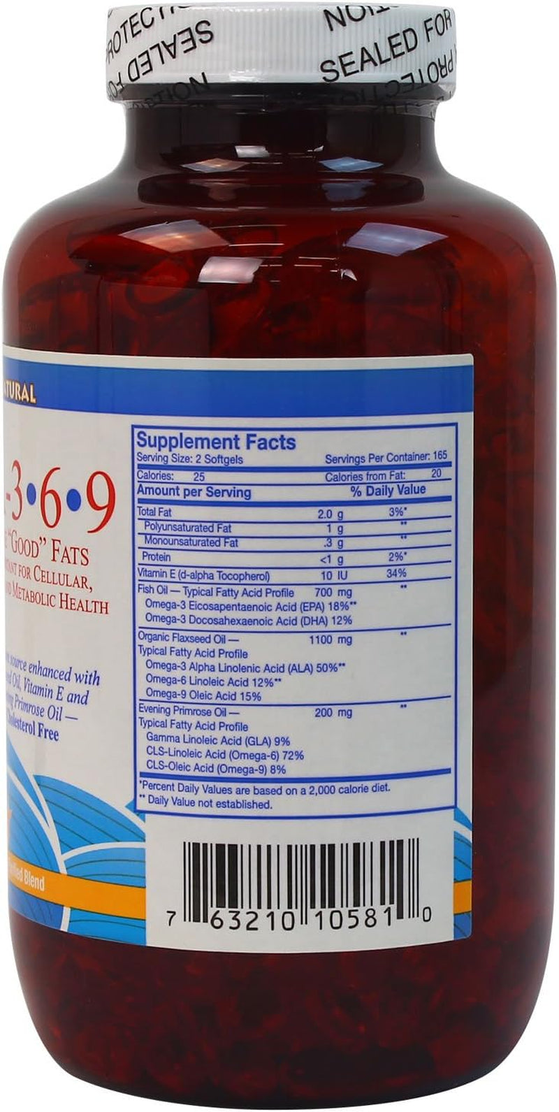 Woohoo Natural Triple Strength Cholesterol Free Omega 3 6 9 Fish Oil Formla 330 Softgels (1)