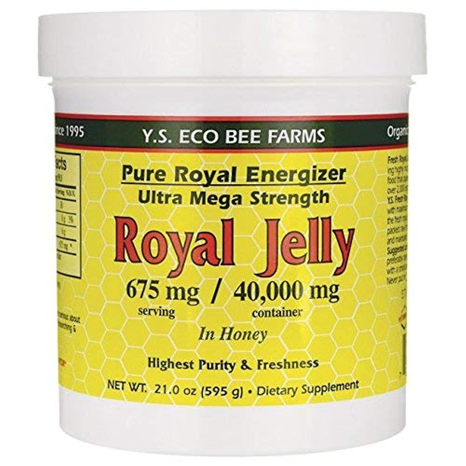 YS Royal Jelly/Honey Bee - Royal Jelly in Honey Ultra Strength, 21 Oz Gel