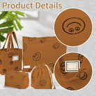 4 Pcs Corduroy Cosmetic Bag, Lovely Face Capacity Toiletry Bag, Aesthetic Preppy Makeup Bags, Corduroy Tote Bag, Small Drawstring Makeup Bag, Washable Toiletry Organizer Pouch
