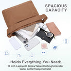 VASCHY Canvas Messenger Bag, Lightweight Casual Crossbody Slouchy Shoulder Hobo Side Bag Purse for Men and Women
