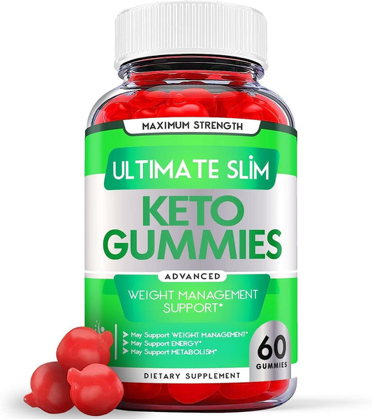 (1 Pack) Ultimate Slim Keto Gummies - Keto ACV Gummies for Weight Loss-60 Gums