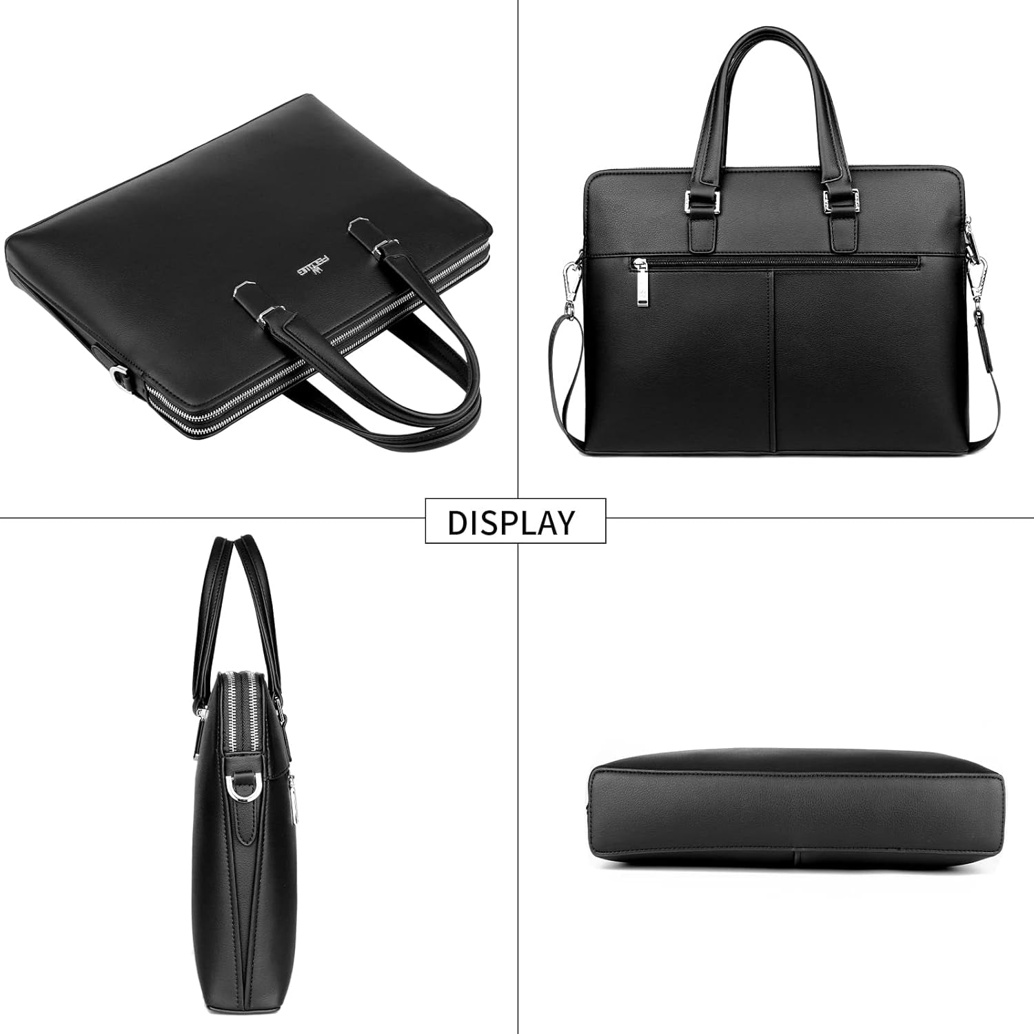Fsd.Wg]Business Bag Leather Briefcase Shoulder Laptop Business Bag for Men