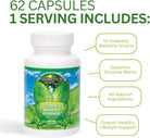 Youngevity Ultimate Nightly Essense - Probiotics with Enzymes - 14 + Strains - Systemic Enzymes - Cutting Edge - 62 Capsules (Pack of 1)
