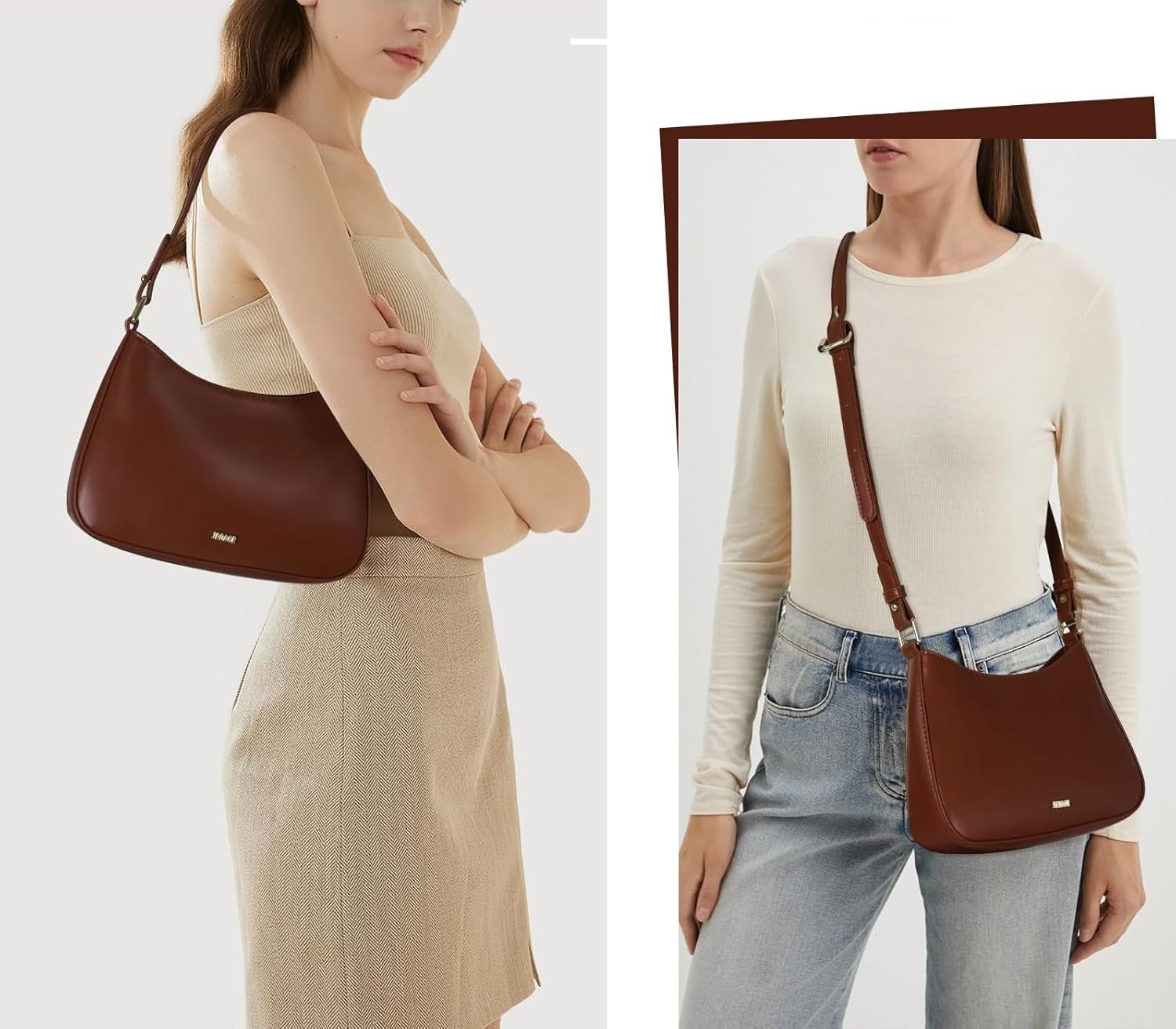 Shoulder Bags for Women Y2K Purses and Handbags Crossbody Bag Trendy Leather Shoulder Purse Small Hobo Tote Bag