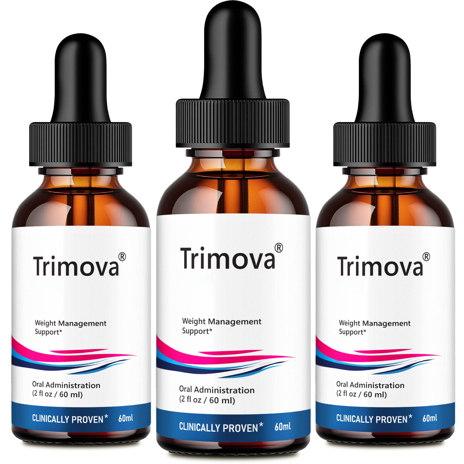 TRIMOVA Drops Weight Management - Metabolism Drops for Men & Women (3 Pack)