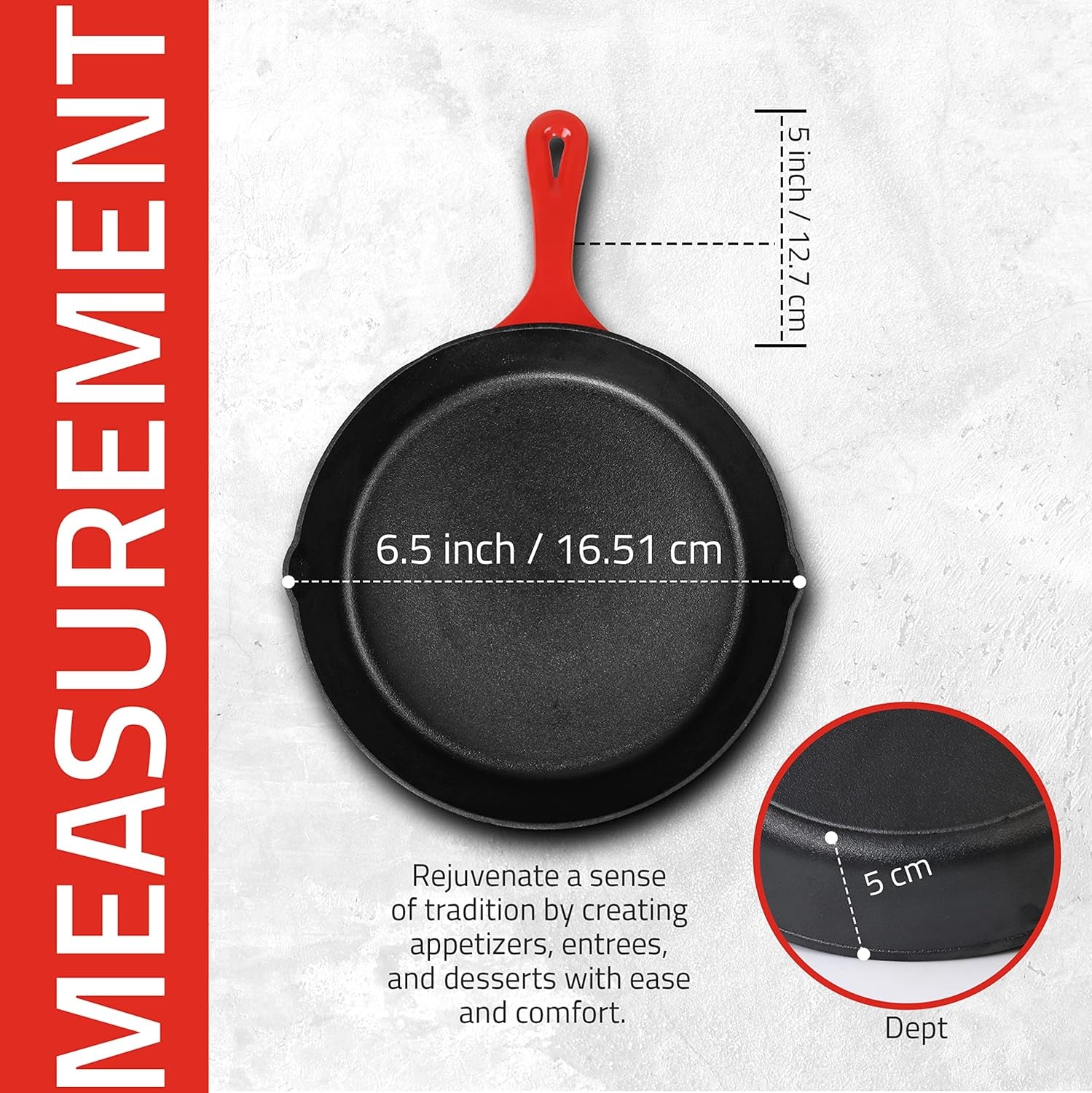 Utopia Kitchen Saute Fry Pan - Chefs Pan, Pre-Seasoned Cast Iron Skillet - Frying Pan 8 Inch - Safe Grill Cookware for Indoor & Outdoor Use - Cast Iron Pan (Blue)